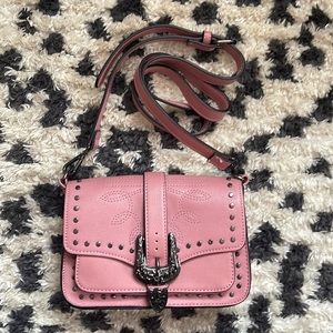Leather western crossbody